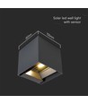 9W Solcelle vegglampe LED - PIR sensor