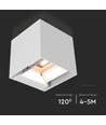 3W Solcelle vegglampe LED - IP65, Hvit, sensor