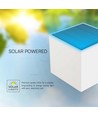 3W Solcelle vegglampe LED - IP65, Hvit, sensor