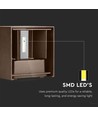 11W LED vegglampe - IP65 utendørs, firkantet, cortenfarget, justerbar spredning, inkl. lyskilde