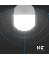 E27 40W LED-pære - T120, med E40-sokkeladapter