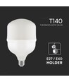 E27 50W LED-pære - T140, med E40-sokkeladapter