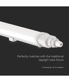 150cm 48W vanntett komplett LED-armatur, gjennomgangskoblet - IP65
