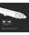 150cm 48W vanntett komplett LED-armatur, gjennomgangskoblet - IP65