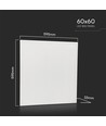 60x60 bakbelyst LED-panel, 25W - 180lm/w, hvit kant