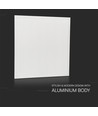 60x60 bakbelyst LED-panel, 25W - 180lm/w, hvit kant