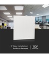 60x60 bakbelyst LED-panel, 25W - 180lm/w, hvit kant