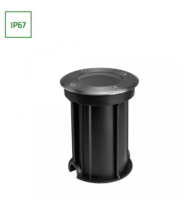 Lukka Connect nedgravd spot - Rund, Alu, GU10, gjennomkoblet