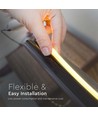 5m 10W/m Ravfarget COB-LED strip - 24V DC, IP67, 320 LED pr. meter, COB LED