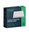 18W LED taklampe - 21,4 x 21,4 cm, høyde: 3,1 cm, hvit kant