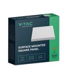 12W LED taklampe - 17 x 17cm, høyde: 3cm, hvit kant