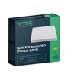 6W LED taklampe - 12,08 x 12,08 cm, høyde: 3,07 cm, hvit kant