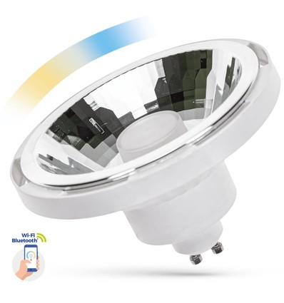 GU10 10W Hvit Smart Home LED-spot - AR111, Tuya/Smart Life, fungerer med Google Home, Alexa og smarttelefoner