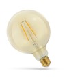 E27 5W LED globepære - Kultråd, 12,5 cm, ravfarget glass, ekstra varm