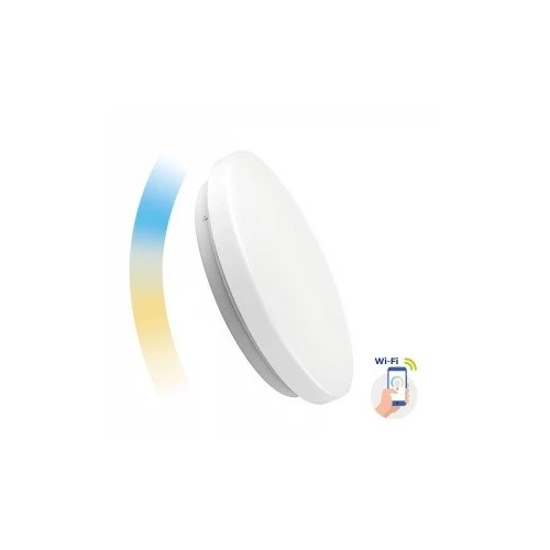 Outlet: 24W Smart Home rund LED taklampe - Tuya/Smart Life, virker med Google Home, Alexa og smartphones, Ø39cm, 230V