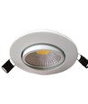 LEDlife 3W downlight - Hull: Ø7,5 cm, Mål: Ø8,5 cm, hvit kant, dimbar, 12V/24V
