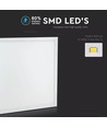 V-Tac 60x60 bakbelyst LED panel - 40W, flicker free, hvit kant
