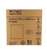 V-Tac 60x60 bakbelyst LED panel - 40W, flicker free, hvit kant