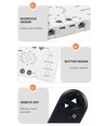 Trappe LED COB stripsett, 11W per trinn - 24V DC, IP20, Opptil 16 trinn, med sensor + fjernkontroll