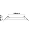6W Ø12cm LED innfellingspanel - Hull: Ø11 cm, Mål: Ø12 cm