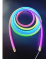 5m RGBIC Neon flex slange, komplett sett - Vevd tau, Bluetooth App, fjernkontroll, USB