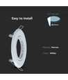 2 stk. MR16 eller GU10 Downlight-sett, Hvit, Hull: Ø7 cm, Mål: Ø9,3 cm