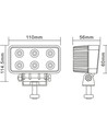 18W LED arbeidshvitt, 12V / 24V - Kald hvit, bil, lastebil, traktor, tilhenger, utrykningskjøretøy