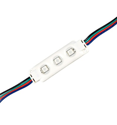 0,72W Vanntett RGB LED-modul - 12V DC, IP67, perfekt for skilt og spesialløsninger