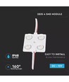 1,44W Vanntett blå LED-modul - 12V DC, IP68, perfekt for skilt og spesialløsninger