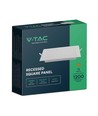 12W 17cm x 17cm LED innfellingspanel - Hull: 15,5cm x 15,5cm, Mål: 17cm x 17cm