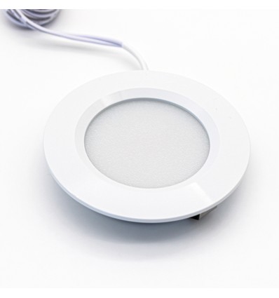 LEDlife Reco68 møbelspot RA92 - Hull: Ø5,5 cm, Mål: Ø6,8 cm, Matt hvit, 2,7W, 12V DC, RA92