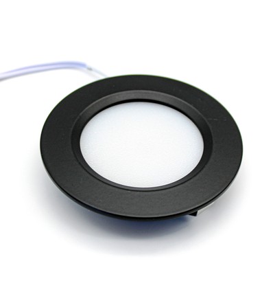 LEDlife Reco68 møbelspot RA92 - Hull: Ø5,5 cm, Mål: Ø6,8 cm, Svart, 2,7W, 12V DC