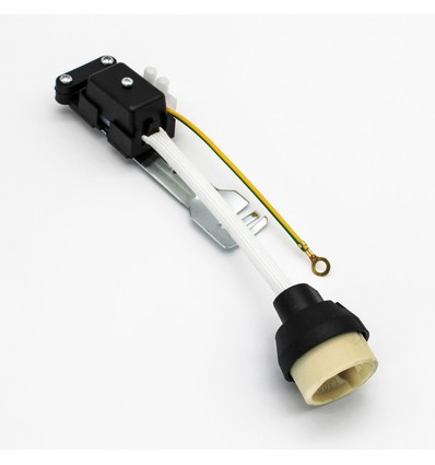 GU10 fatning, keramisk, med holder til downlight