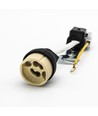 GU10 fatning, keramisk, med holder til downlight