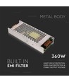 360W / 24V DC strømforsyning - 15A, IP20 innendørs