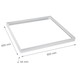 Ramme til 60x60 LED panel - Hurtig samlesett, plast hjørner, hvit kant