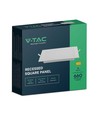 6W 12cm x 12cm LED innfellingspanel - Hull: 11cm x 11cm, Mål: 12cm x 12cm