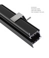 1m 3-faset strømskinne - Sort, 100cm, IP20, til skinnespot