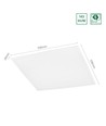 60x60 LED panel, 30W - 137lm/W, 4100lm, 3000K, 5 års garanti, hvit kant