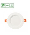 18W Ø19cm Dure 3 Max downlight panel - 122lm/W, IP44, 4000K, 2200lm, hvit kant, 5 års garanti