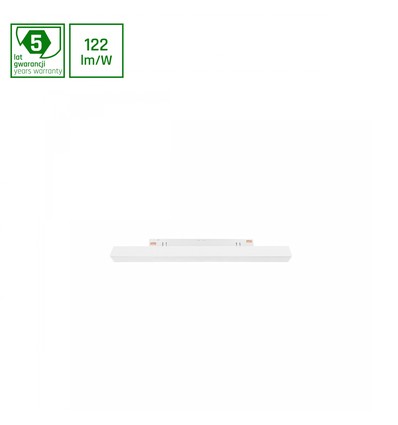 8W dimbar SHIFT Line S skinnebelysning - 100°, hvit, DALI