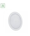 12W Ø17cm 2-i-1 innfellingspanel / påbyggingspanel - 125lm/W, 3000K, rund, hvit kant