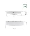 12W Ø17cm 2-i-1 innfellingspanel / påbyggingspanel - 125lm/W, 3000K, rund, hvit kant