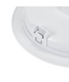 12W Ø17cm 2-i-1 innfellingspanel / påbyggingspanel - 125lm/W, 3000K, rund, hvit kant
