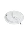 12W Ø17cm 2-i-1 innfellingspanel / påbyggingspanel - 125lm/W, 3000K, rund, hvit kant