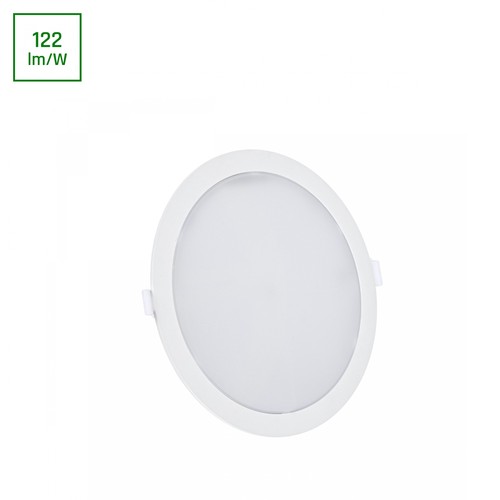 18W Ø22cm Algine 2-i-1 innfelt panel - 122lm/W, 4000K, rund