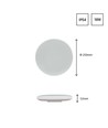 18W LED taklampe med sensor - Ø22cm, hvit kant, innebygd bevegelsessensor