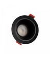 GU10 innfellingsspot med sort reflektor - Sort, aluminium, vippbar, Hull: Ø7,5 cm, Mål: Ø8,5 cm, IP20 innendørs