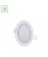 6W Ø11,5cm 2-i-1 innfelt og påbygningspanel - 750lm, 4000K, hvit kant, rund design