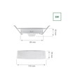 6W Ø11,5cm 2-i-1 innfelt og påbygningspanel - 750lm, 4000K, hvit kant, rund design